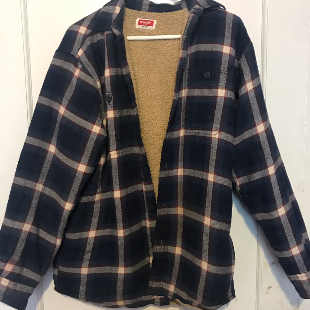 Wrangler blue Sherpa flannel